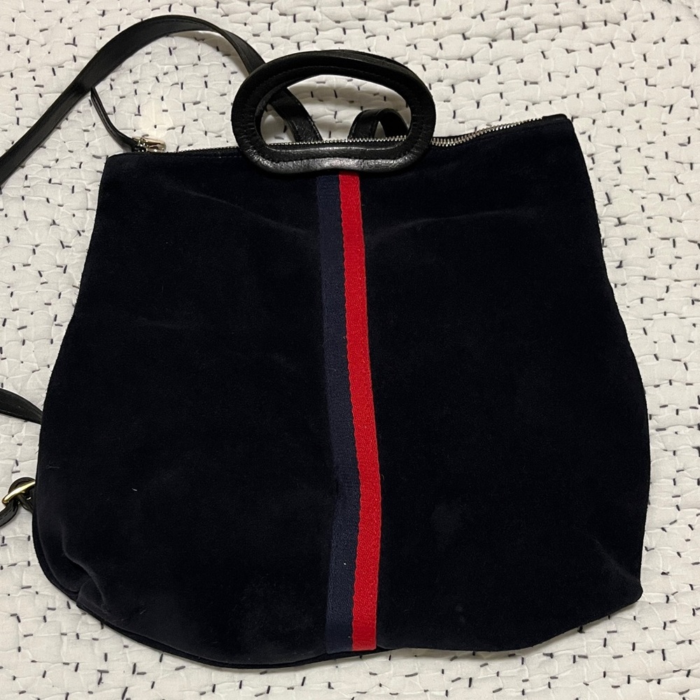 Clare V. Marcelle Navy Suade Backpack
